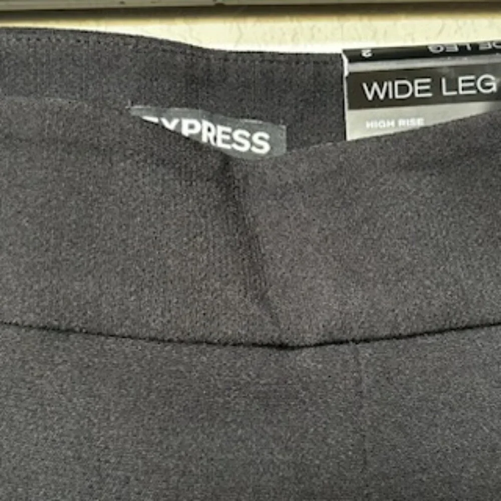 NWT Express Classic Wide Leg High Rise Pants With Side Zipper - Picture 11 of 11